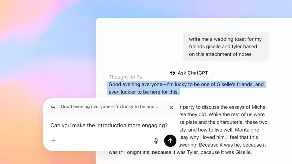 chat gpt-5 nouveauté mariage